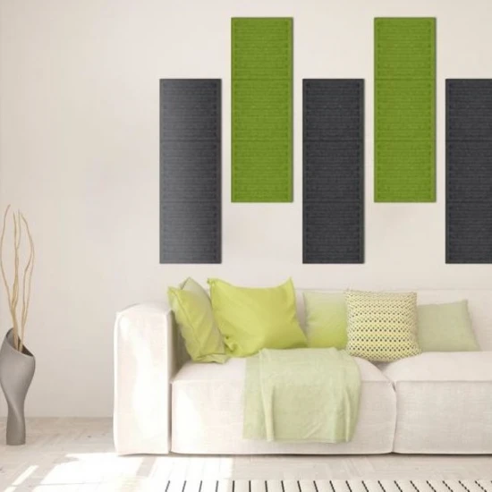 Panou acustic decorativ patrat dungi drepte fetru 300x300 mm