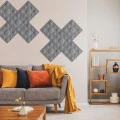 Panou acustic decorativ patrat buline fetru 300x300 mm