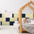 Panou acustic decorativ patrat buline fetru 300x300 mm