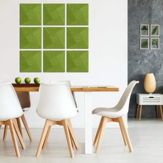 Panou acustic decorativ patrat spirala fetru 300x300 mm