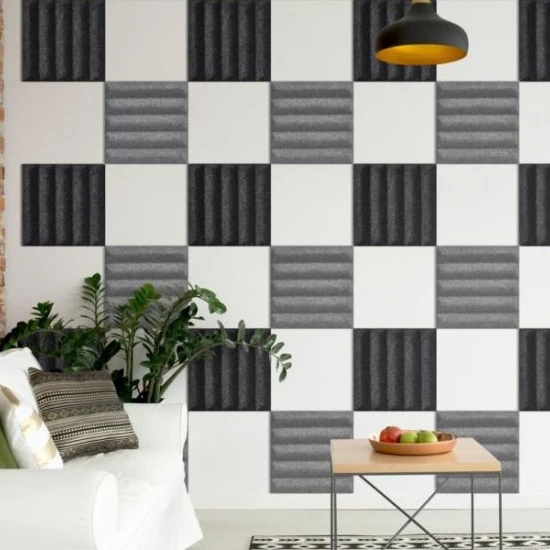 Panou acustic decorativ patrat zimti fetru 300x300 mm