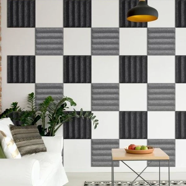 Panou acustic decorativ patrat zimti fetru 300x300 mm