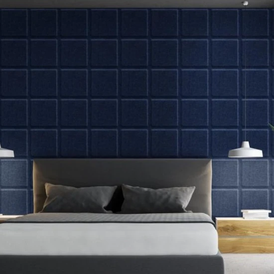 Panou acustic decorativ patrat relief fetru 300x300 mm