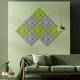 Panou acustic decorativ patrat buline fetru 300x300 mm