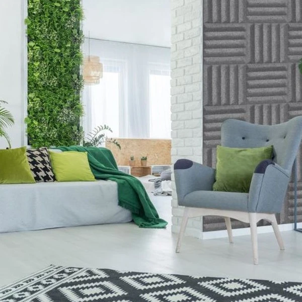 Panou acustic decorativ patrat zimti fetru 300x300 mm