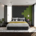 Panou acustic decorativ patrat buline fetru 300x300 mm