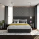 Panou acustic decorativ patrat buline fetru 300x300 mm