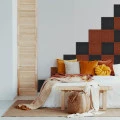 Panou acustic decorativ patrat dungi drepte fetru 300x300 mm