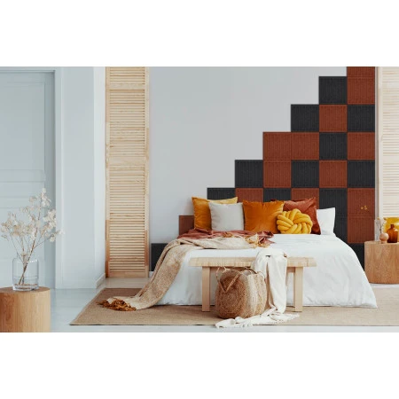 Panou acustic decorativ patrat dungi drepte fetru 300x300 mm Premier Decor