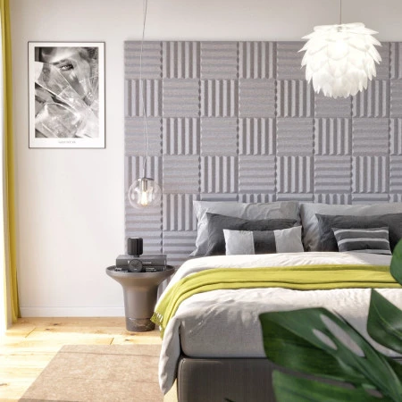 Panou acustic decorativ patrat zimti fetru 300x300 mm Premier Decor