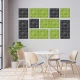 Panou acustic decorativ patrat buline fetru 300x300 mm