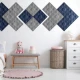 Panou acustic decorativ patrat buline fetru 300x300 mm