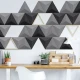 Panou acustic decorativ triunghi fetru 300x300x300 mm