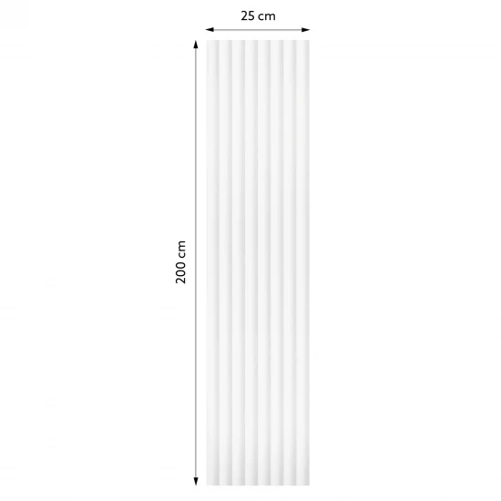  Panou Riflaj Polimer Dur WP001T Duna Alb 200x24.7 cm