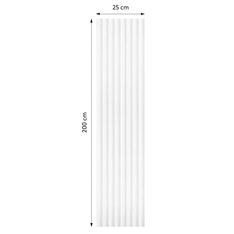  Panou Riflaj Polimer Dur WP001T Duna Alb 200x24.7 cm