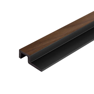 Profil Capat Dreapta Riflaj Polimer Dur 3D L0304RT Lamelli Largo Dark Oak stejar inchis 2x6.2x200 cm MARDOM DECOR