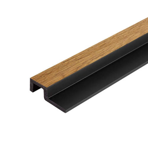 Profil Capat Dreapta Riflaj Polimer Dur 3D L0305R Profil Capat Dreapta Riflaj Polimer Dur 3D L0305R Lamelli Largo Natural Oak Stejar Natural 2x6.2x270 cm