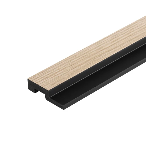 Profil Capat Dreapta Riflaj Polimer Dur 3D L0202R Lamelli Medio Light Oak Stejar Deschis 1.2x4.5x270 cm