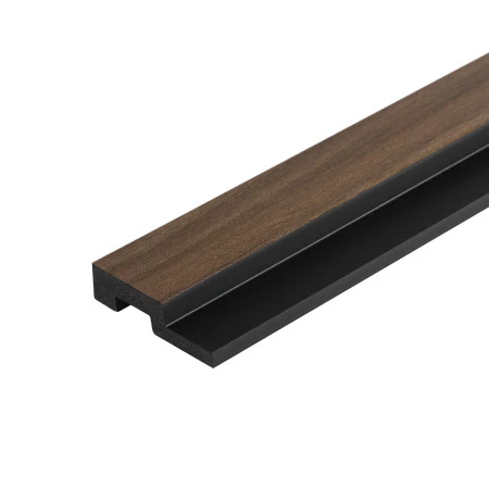 Profil Capat Dreapta Riflaj Polimer Dur 3D L0204RT Lamelli Medio Dark Oak stejar inchis 1.2x4.5x200 cm