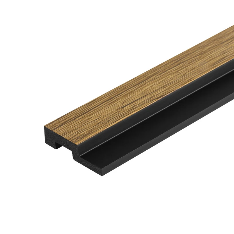 Profil Capat Dreapta Riflaj Polimer Dur 3D L0205RT Lamelli Medio Natural Oak Stejar Natural 1.2x4.5x200 cm