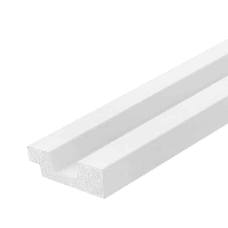 Profil Capat Stanga Riflaj Polimer Dur 3D L0101L Lamelli Stretto White Alb 1.2x3.6x270 cm