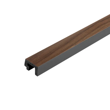 Profil Capat Stanga Riflaj Polimer Dur 3D L0304L Lamelli Largo Dark Oak Stejar Inchis 2x3.1x270 cm