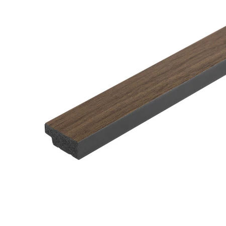 Profil Capat Stanga Riflaj Polimer Dur 3D L0204LT Lamelli Medio Dark Oak Stejar Inchis 1.2x2.8x200 cm