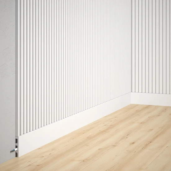 Panou Riflaj Polimer Dur 3D L0101T Lamelli Stretto White Alb 1.2x12x200 cm