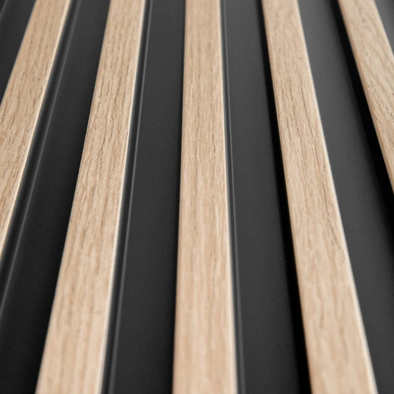 Panou Riflaj Polimer Dur 3D L0102T Lamelli Stretto Light Oak Stejar Deschis 1.2x12x200 cm
