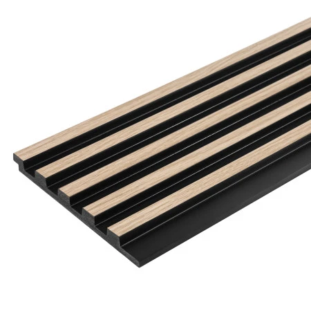 Panou Riflat Decorativ Light Oak L0102, realizat din polimer rigid PolyForce, rezistent la zgârieturi și umiditate, perfect pentru interioare moderne.