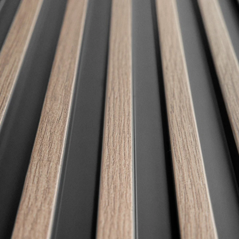 Panou Riflaj Polimer Dur 3D L0103T Lamelli Stretto Gray Oak Stejar Gri 1.2x12x200 cm