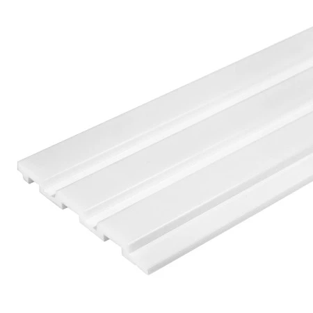 Panou Riflaj Polimer Dur 3D L0201T Lamelli Medio White Alb 1.2x12.1x200 cm