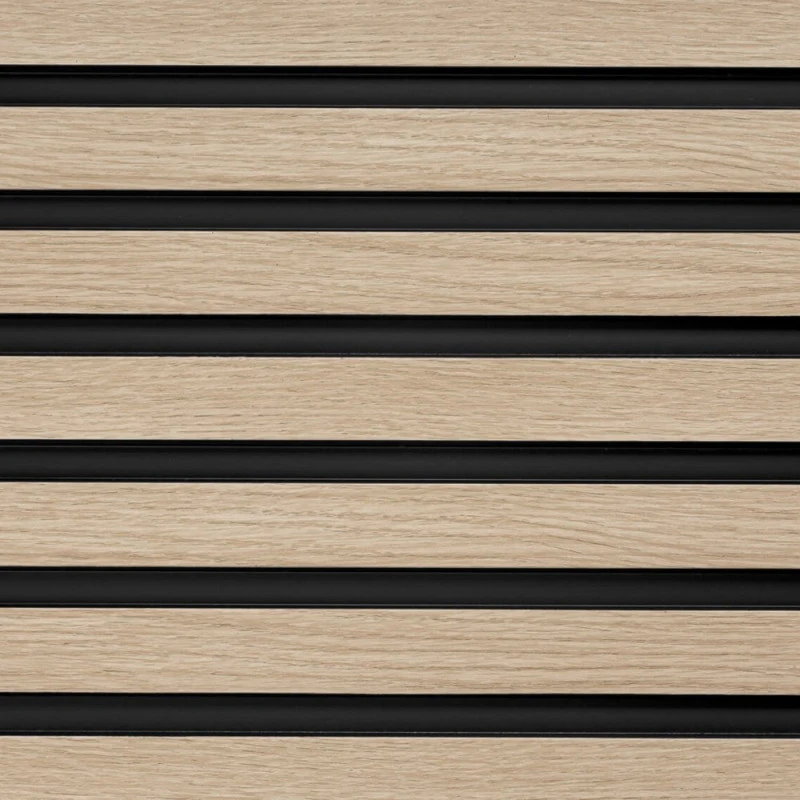 Panou Riflaj Polimer Dur 3D L0202T Lamelli Medio Light Oak Stejar Deschis 1.2x12.1x200 cm