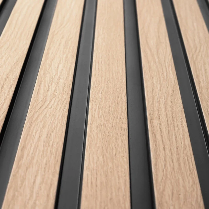 Panou Riflaj Polimer Dur 3D L0202T Lamelli Medio Light Oak Stejar Deschis 1.2x12.1x200 cm
