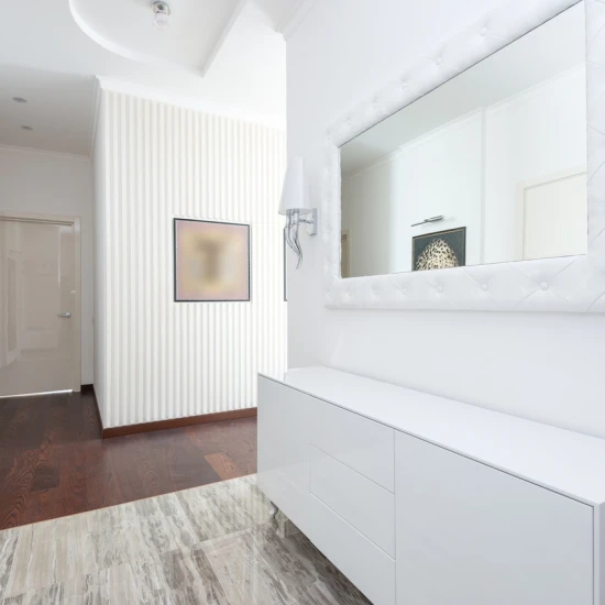 Riflaj Decorativ Alb L0301 White – Polimer Dur (270x11,5x2 cm)