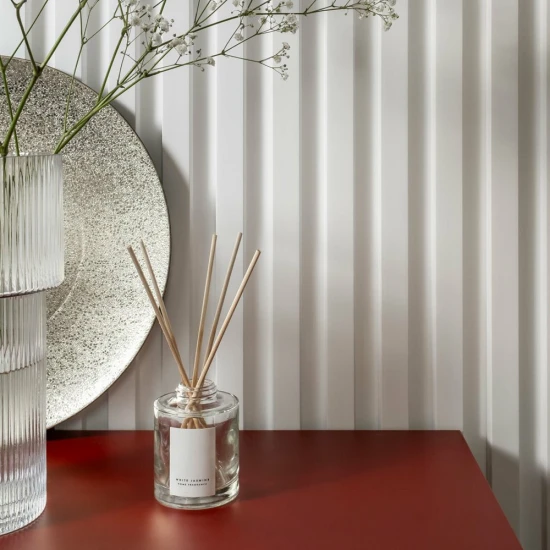 Panou Riflaj Polimer Dur 3D L0301P Premium Lamelli Largo Alb Satinat 2x11.5x270 cm