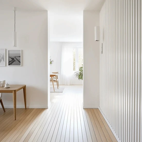 Panou Riflaj Polimer Dur WP001 Duna Alb 270x24.7 cm Panou Riflaj Polimer Dur WP001 Duna Alb 270x24.7 cm