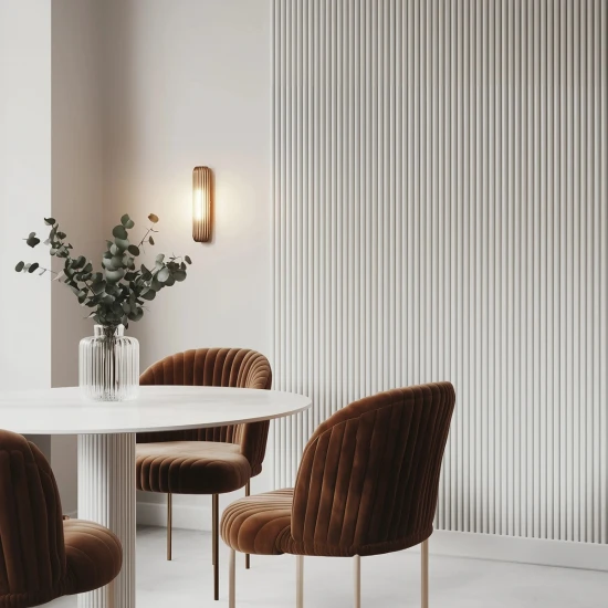 Panou Riflaj Polimer Dur WP001 Duna Alb 270x24.7 cm Panou Riflaj Polimer Dur WP001 Duna Alb 270x24.7 cm