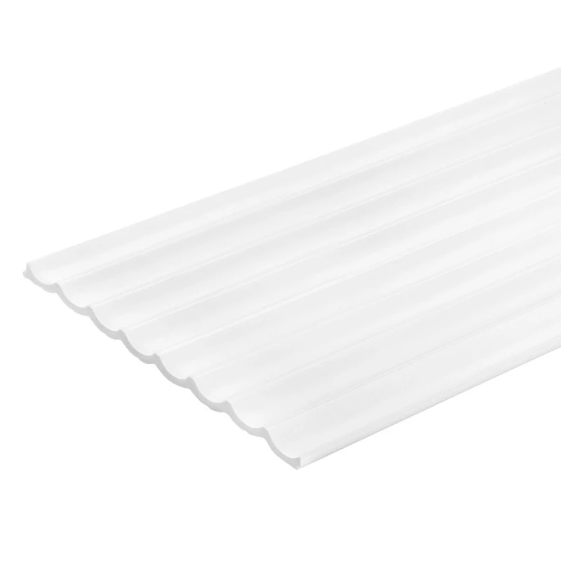 Panou Riflaj Polimer Rigid WP002 Lumio Alb 270x24,7 cm