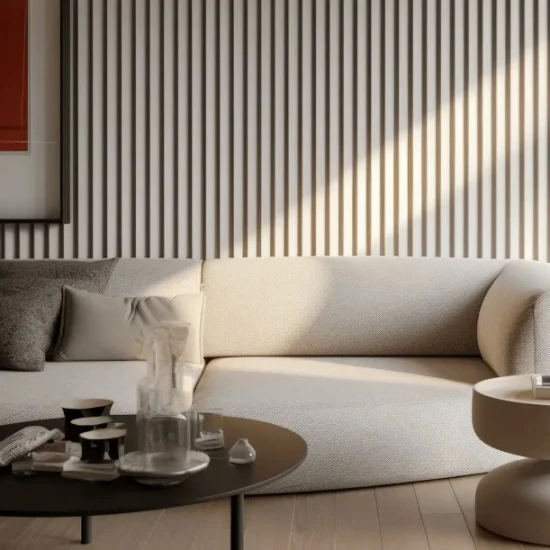 Panou Riflaj Polimer Rigid WP002 Lumio Alb 270x24,7 cm