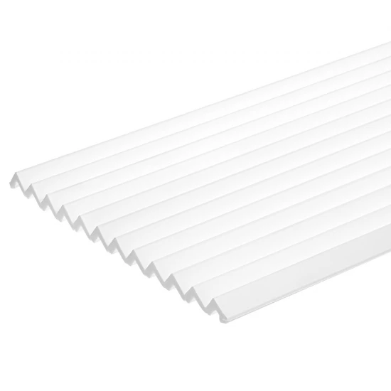 Panou 3D Riflaj Polimer Dur WP003 Vivid Triunghiular Alb 270x24,7x1,6 cm