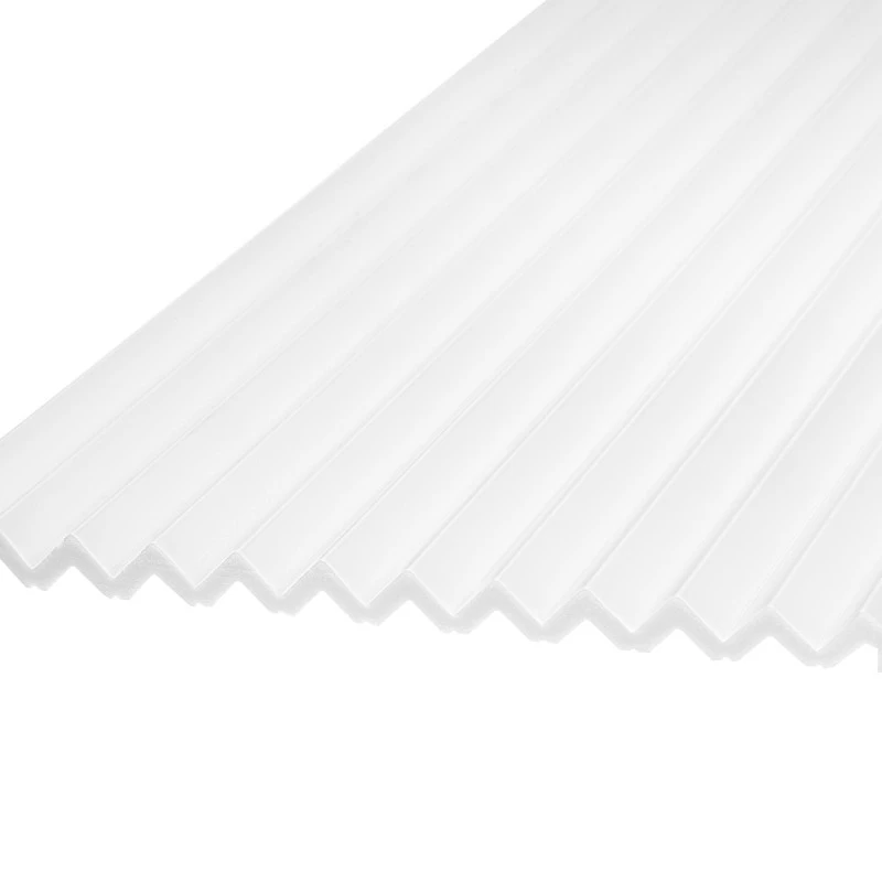 Panou 3D Riflaj Polimer Dur WP003 Vivid Triunghiular Alb 270x24,7x1,6 cm