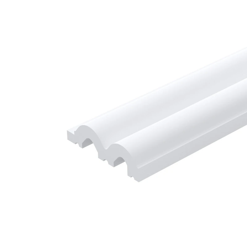 Terminatie dreapta L0401RP panou riflat alb satinat duropolimer premium Sereno 270x4 cm