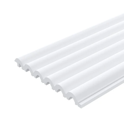 Panou riflat alb satinat duropolimer 200x12 cm L0401TP Premium Sereno