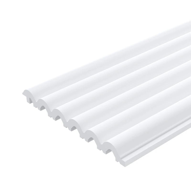 Panou riflat alb duropolimer lavabil 200x12 cm L0401T Sereno