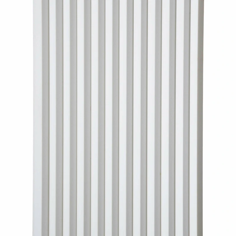 Panou Riflaj 3D Polimer Dur WP003TP Premium Vivid Triunghiular Alb Satinat 200x24.7x1.6 cm