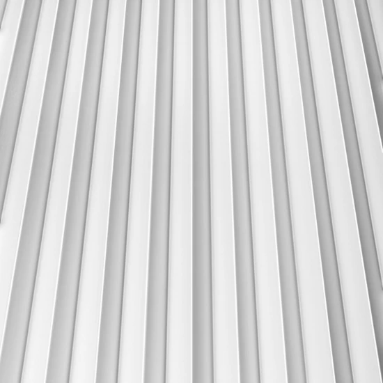 Panou Riflaj 3D Polimer Dur WP003P Premium Vivid Triunghiular Alb Satinat 270x24.7x1.6 cm