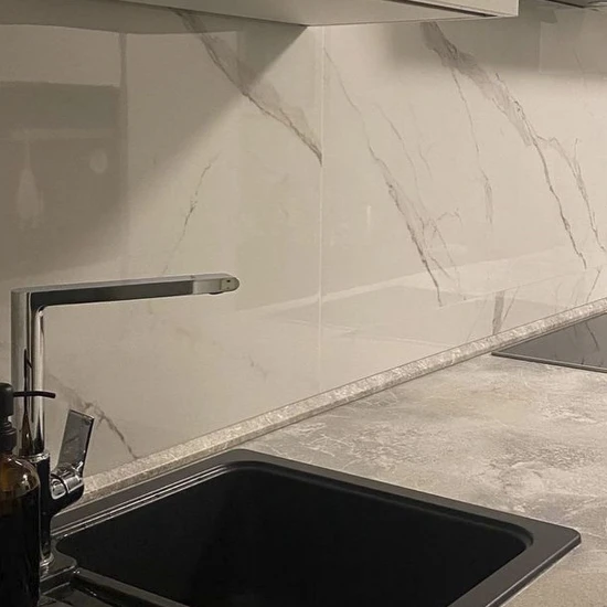 Panou Decorativ marmură ușoară Calacatta White Lite Stone 244x122