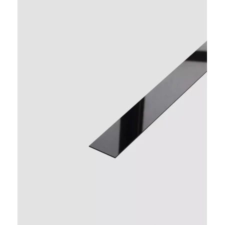 Platbanda negru oglinda, 15x2700x0.6 mm, inox, profil decorativ