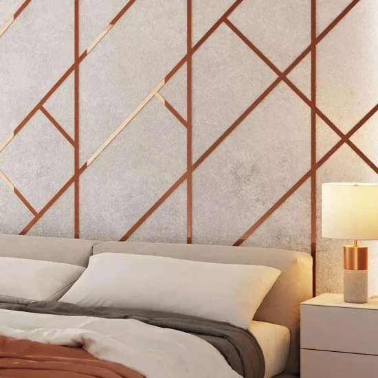 Platbanda cupru oglinda, 15x2700x0.6 mm, inox, profil decorativ